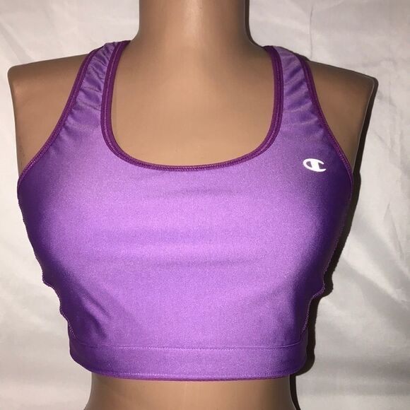 Champion Women's Athletic Sport Bra In Purple Size M - Picture 4 of 5